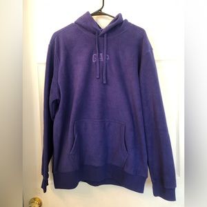 GAP Mini Gap Logo Cobalt Blue Profleece Hoodie Size Large